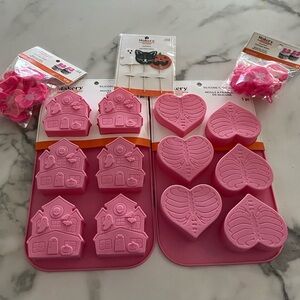 Pink Halloween Silicone Baking Molds